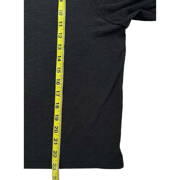 Madewell Women Top Medium Size Gray Eastover Bubble Short Sleeve Stretch NWOT - Picture 9 of 10